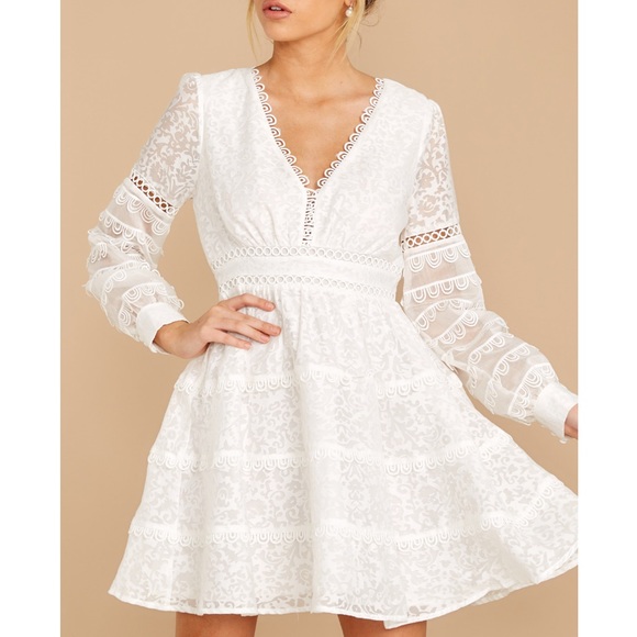 Red Dress Boutique Dresses & Skirts - Timeless Influencer White Lace Dress